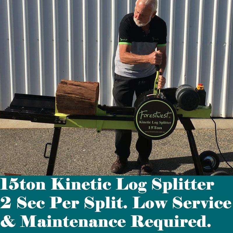 15Ton Kinetic Log Splitter, 2.0HP Electric Log Splitter, FORESTWEST BM11097