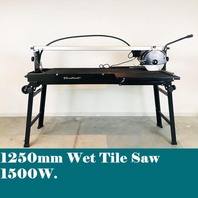 2HP 50" Electric Wet Tile Saw With 10" Diamond Tipped Blade and Double Work Table